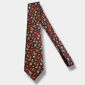 Vintage Jonathan Lake Silk Tie Red Floral Foulard Tradition & Distinction Handma